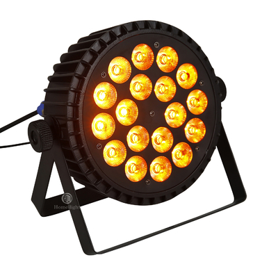 18*18W RGBWAVU Flat Par Light Decoration Curtain Night Club Stage Light