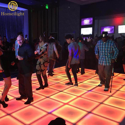 Black Surface LED DJ Style Mirror Dance Floor for Music Play at BAR/Disco Night Light
