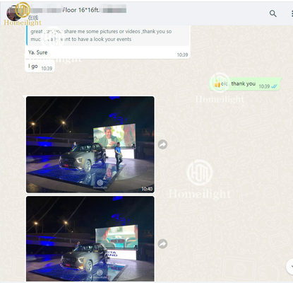 One by One Aftersales Lighting Solutions Service Tempered Glass LED Video Dance Floor