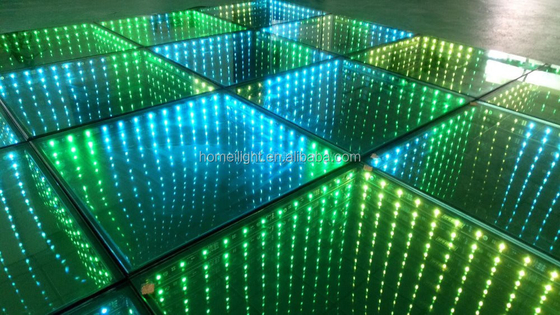 Disco Party DJ stage equipment 3D Magic mirror effect LED RGB Abyss dance floor panel