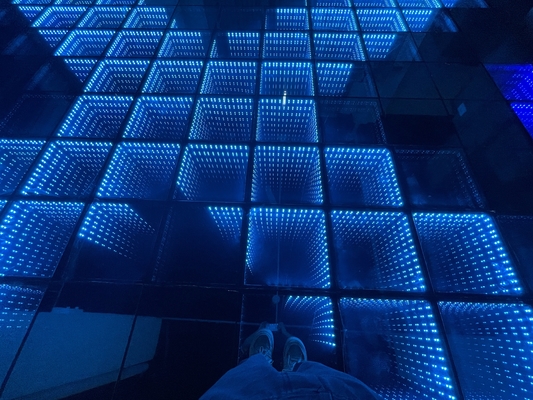Disco Party DJ stage equipment 3D Magic mirror effect LED RGB Abyss dance floor panel