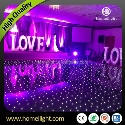 IP65 Rated Black LED Starlit Dance Floor for Portable DJ Lighting and 9kg Weight