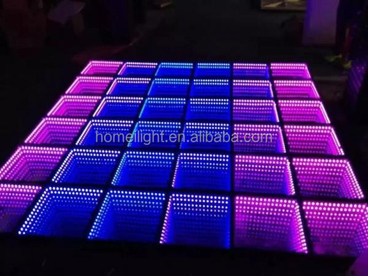 3D Magic Stage Effect LED RGB Mirror Dance Floor for Party Nightclub Disco Equipment