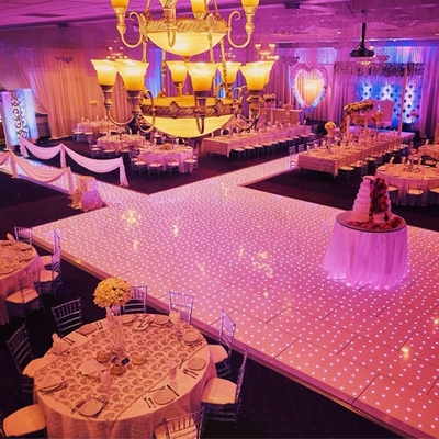 Hot Sale White Black LED Starlit Dance Floor For Birthday Parties Wedding Entertainment Disco Stage