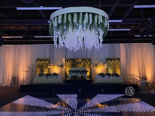 1- Homei Disco Stage Lighting 8x8pcs RGB 3in1 LED Video Dance Panel Portable Digital Dance Floor For Wedding