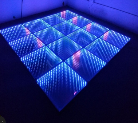 Wireless Magnet DJ Disco Nightclub LED Lighting Eevnts Uplight RGB colorful stage effect 3D Mirror Abyss Dance Floor