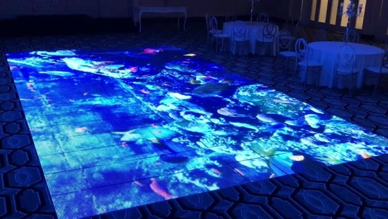 90 Ra Color Rendering Index LED Dance Floor Tile for Interactive Full Color Video P7.75