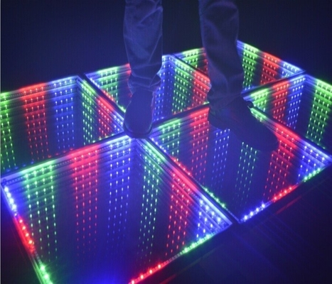3D magic Mirror LED Dance Floor Tiles for hotel home disco event