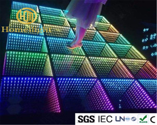 3D magic Mirror LED Dance Floor Tiles for hotel home disco event