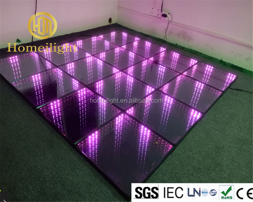 3D magic Mirror LED Dance Floor Tiles for hotel home disco event