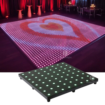 RGB LED Dance Floor Mat Lighting Tile Panel for Stage Wedding Party 50000 Hours Lifespan