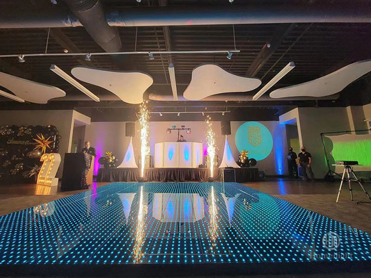 7.5CM Pitch Wedding Show Event Decor Pixel DMX 3D Laser Dance Floor Light Video Floor