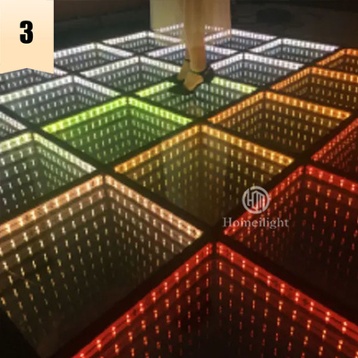 Light Up Dancefloor LED 3D Mirror Dance Floor with Lamp Luminous Efficiency lm/w 120
