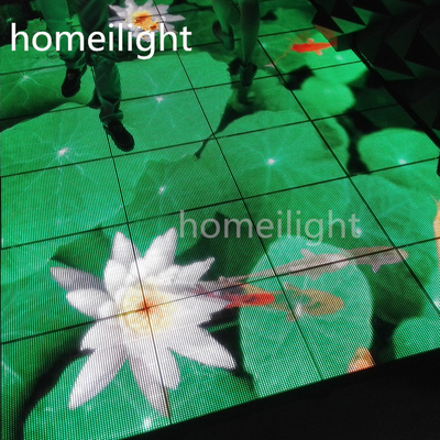 Glass Panel P7.75mm Led RGB Color Pixel Dance Floor LED Screen Video Dance