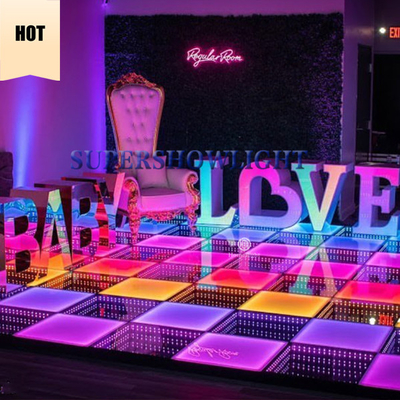 High Brightness 3D Double Time Tunnel Dance Floor for Disco DJ Stage Bar Night Club