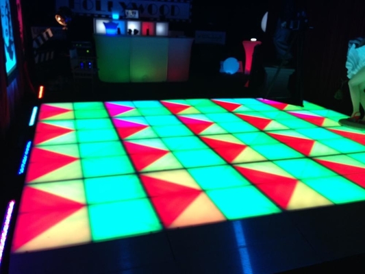 1*1M RGB DMX LED Dance Floor with 80 lm/w Lamp Luminous Efficiency and DMX Control
