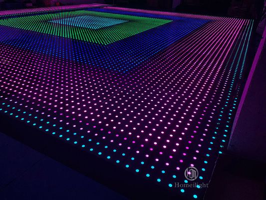 Colorful LED Video Dance Floor Tiles for Stage Disco DJ KTV Night Event IP55 60*60*6cm
