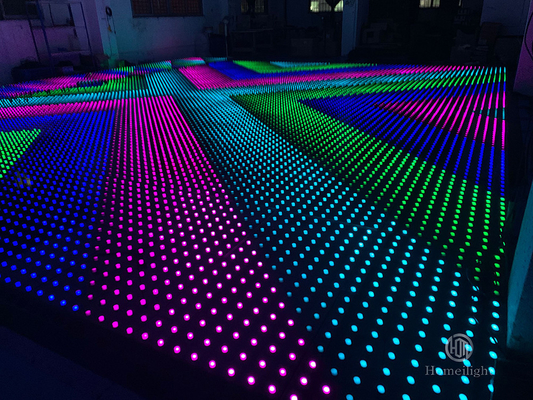 Colorful LED Video Dance Floor Tiles for Stage Disco DJ KTV Night Event IP55 60*60*6cm