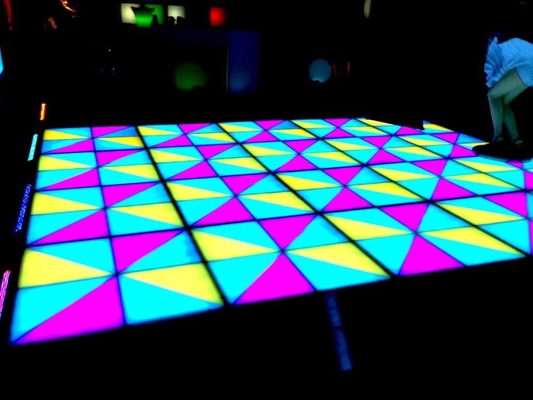 1- DMX Colorful Portable Light 100x100cm RGB White Acrylic LED Dance Floor For Wedding Church Disco