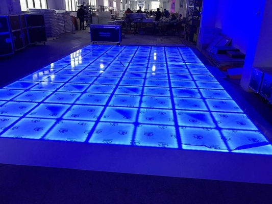 1- DMX Colorful Portable Light 100x100cm RGB White Acrylic LED Dance Floor For Wedding Church Disco