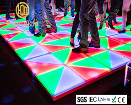 1- DMX Colorful Portable Light 100x100cm RGB White Acrylic LED Dance Floor For Wedding Church Disco
