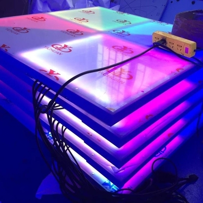 1*1M RGB DMX LED Dance Floor with 80 lm/w Lamp Luminous Efficiency and DMX Control