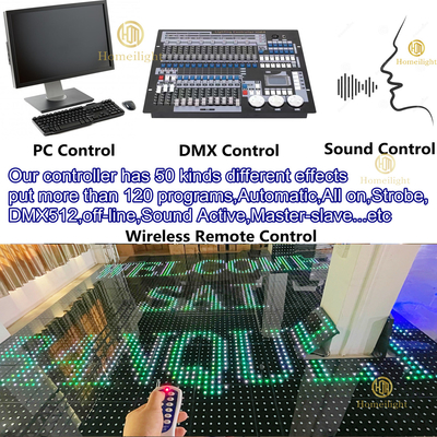Portable LED Video Dance Floor for Party Night Club Stage Church SMD5050 RGB 3 in 1