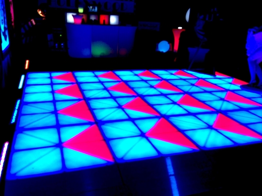 1*1M RGB DMX LED Dance Floor with 80 lm/w Lamp Luminous Efficiency and DMX Control
