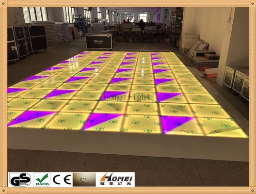 White Acrylic RGB Portable Interactive Stage Show LED Dance Floor Projection Lights