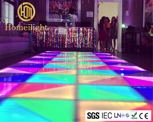 Portable RGB LED Dance Floor Tile DMX512 Sound Active 1*1M Acrylic 26kg Product Weight