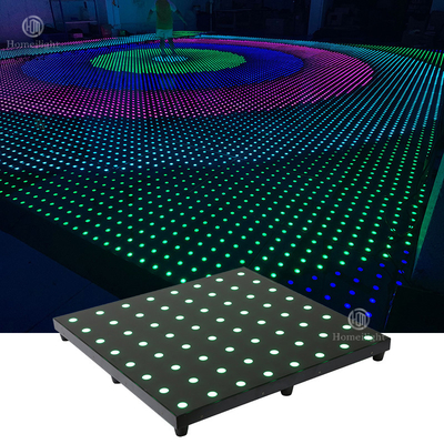 8x8pcs Magnetic Infinity Mirror LED Dance Floor with 60*60cm Wireless Panel and DJ Party