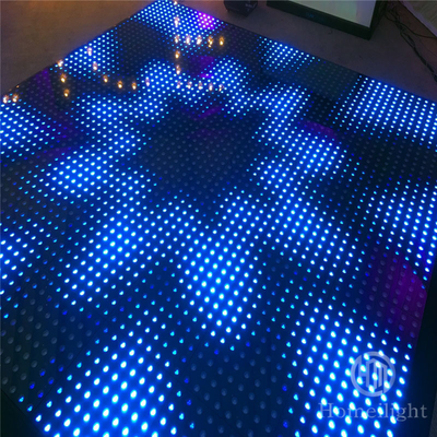 8x8pcs Magnetic Infinity Mirror LED Dance Floor with 60*60cm Wireless Panel and DJ Party