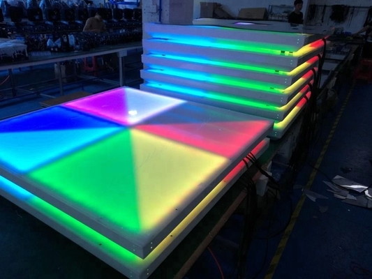 Portable RGB LED Dance Floor Tile DMX512 Sound Active 1*1M Acrylic 26kg Product Weight