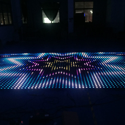 8x8pcs Magnetic Infinity Mirror LED Dance Floor with 60*60cm Wireless Panel and DJ Party