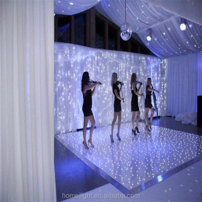 Dimmable Romantic Acrylic Full White LED Starlit Dance Floor for Wedding Banquet