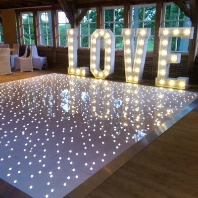 Dimmable Romantic Acrylic Full White LED Starlit Dance Floor for Wedding Banquet