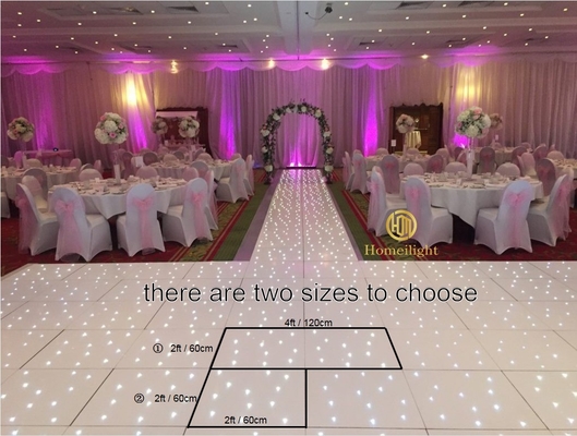 Hot sale Party Wedding Tiles Acrylic Remote White 60*60cm LED Starlit Dance Floor