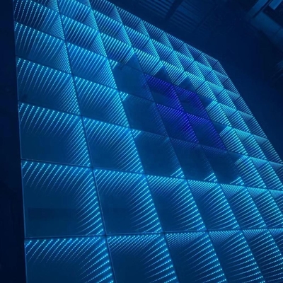 RGB 3in1 DMX LED Dance Floor Panel 3D Mirror Lights IP55 for Party Event 30pcs Program