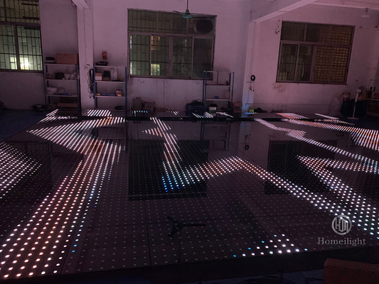 High Strength Housing LED Video Mirror Dance Floor 60x60cm with Projection Lights