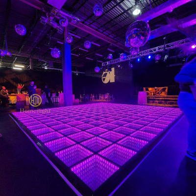Hot Sale Interactive 3D Mirror 20*20ft LED Dance Floor Stage Lights For Party Lights Dj Holiday Wireless Christmas Decor