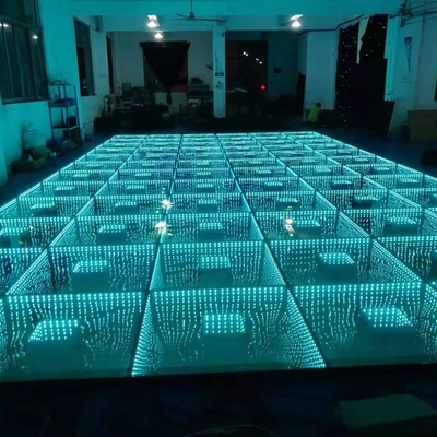 Hotel Magic Mirror Abyss Floor Tiles Game Hall Bar Wedding Double Tunnel Dance Floor 50X50CM