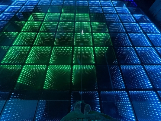 RGB 3in1 Toughened Glass LED Dance Floor Remote Controlled For Wedding DJ Party Performance