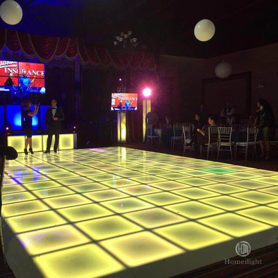 Portable Toughened Glass Tiles Wireless LED DMX512 Dance Floor for Night Club Events