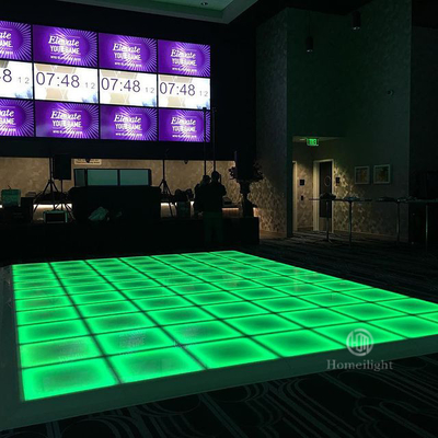 Portable Toughened Glass Tiles Wireless LED DMX512 Dance Floor for Night Club Events