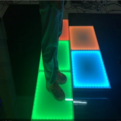 Interactive Toughened Glass Tiles LED Dance Floor with 80 Ra Color Rendering Index