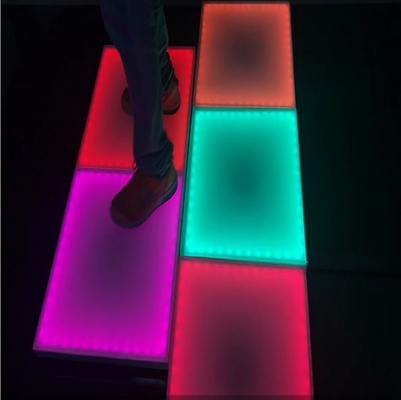 Interactive Toughened Glass Tiles LED Dance Floor with 80 Ra Color Rendering Index