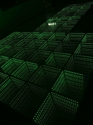 Long Lifespan hours 100000 3D Mirror LED Dance Floor for Banquet Hall and Dance Club