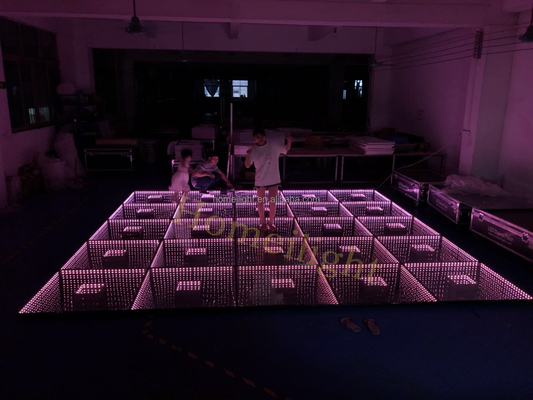 Long Lifespan hours 100000 3D Mirror LED Dance Floor for Banquet Hall and Dance Club