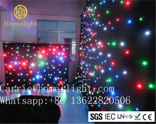 Hot selling LED star cloth LED Star Curtain for Wedding Decoration Curtain