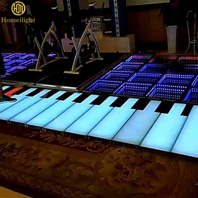 Interactive Outdoor Dance Floor with RGB Piano LED Lights and IP67 Waterproof Function